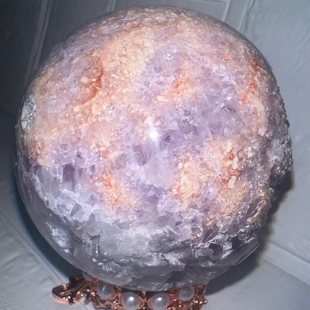 ㉑大玉ピンクアメジスト⭐️桜瑪瑙ピンクアメジスト花瑪瑙⭐️フラワーアゲート⭐️スフィア