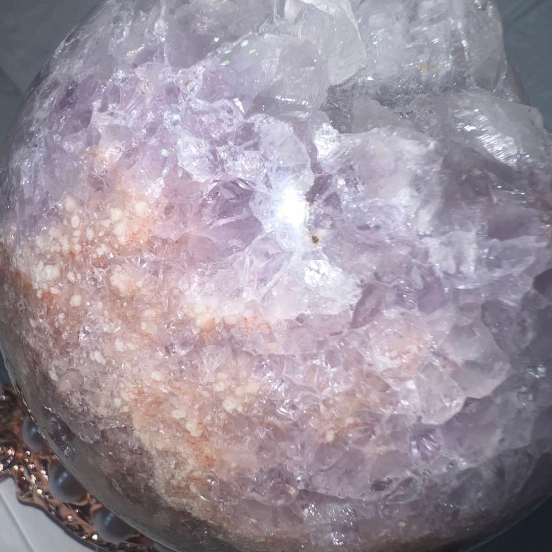 ㉑大玉ピンクアメジスト⭐️桜瑪瑙ピンクアメジスト花瑪瑙⭐️フラワーアゲート⭐️スフィア