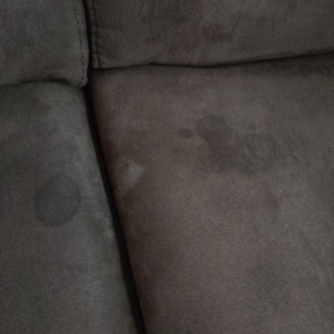 リクライニング機能付きブラウンソファ 2人掛け