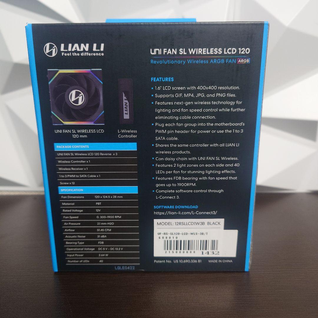 PC用ファン・クーラー Lian Li UNI FAN SL WIRELESS LCD 120