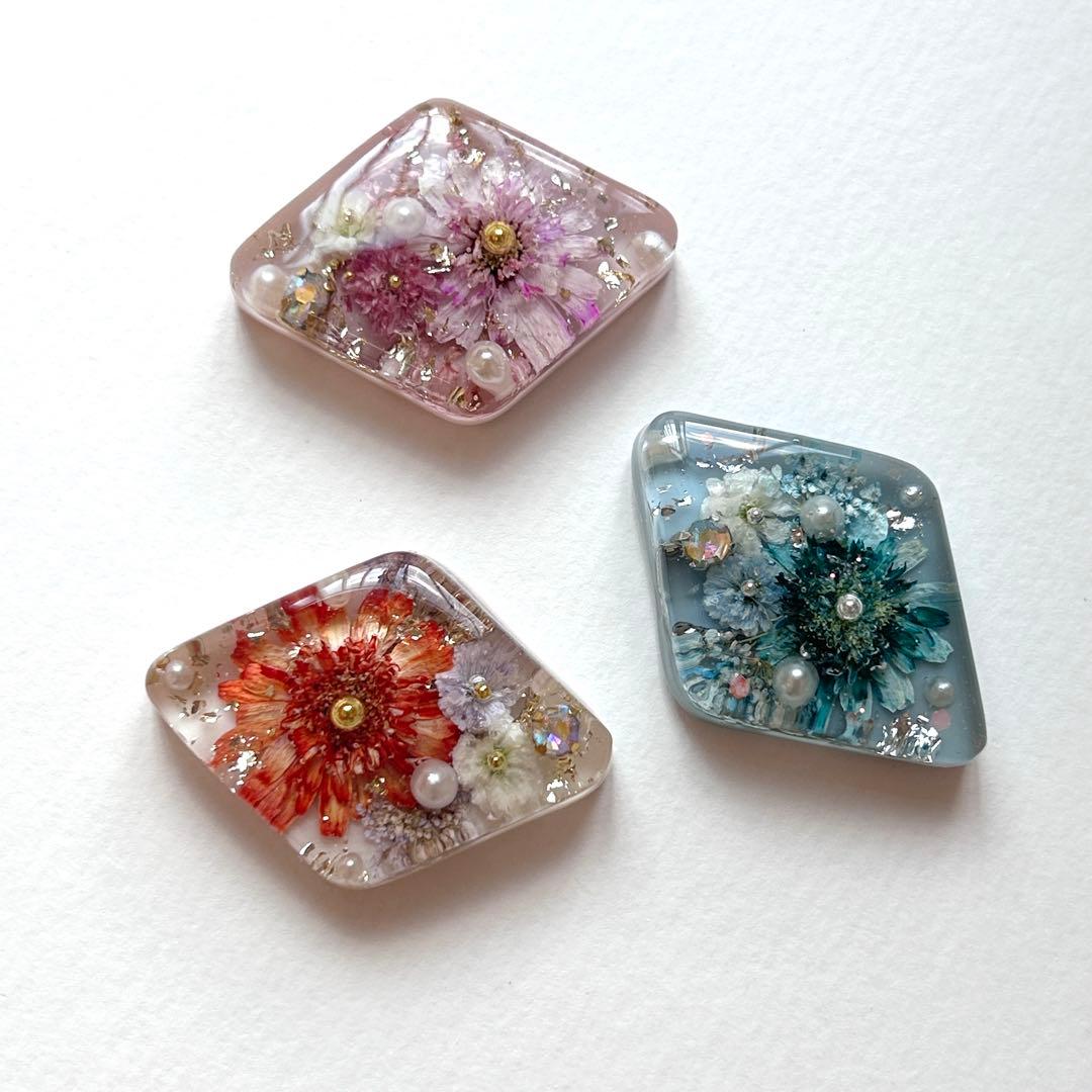 No.726 ドライフラワー　レジンヘアゴム