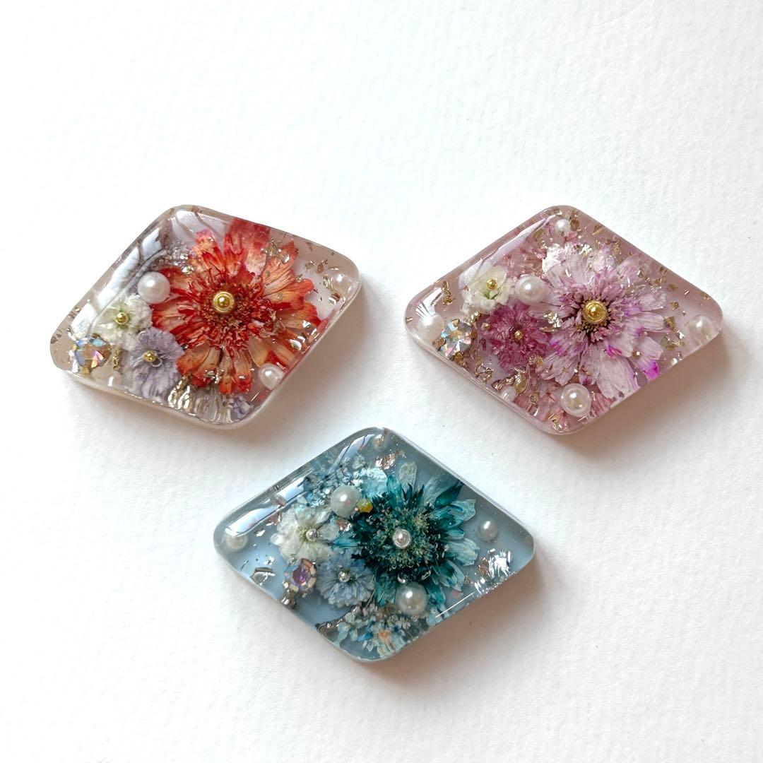 No.726 ドライフラワー　レジンヘアゴム