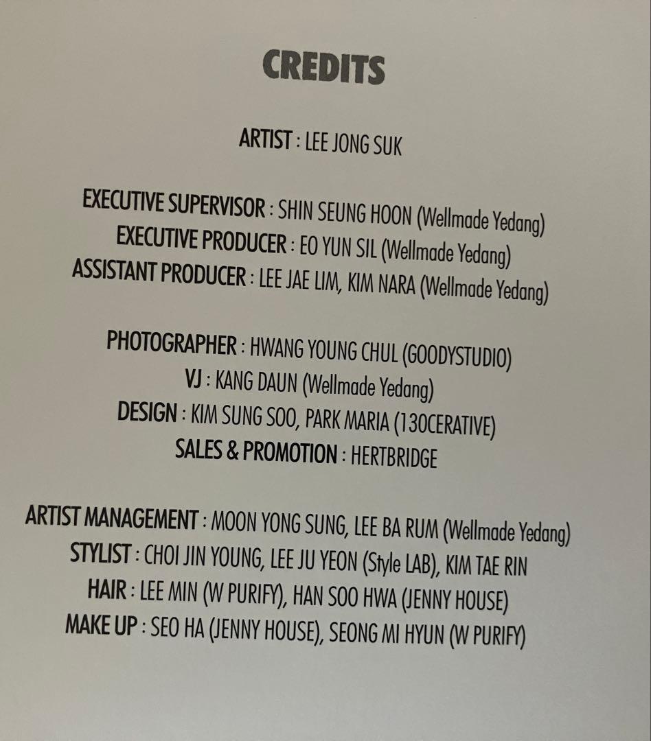 イジョンソク　写真集　DVD Asia Tour Story 2014 - 15