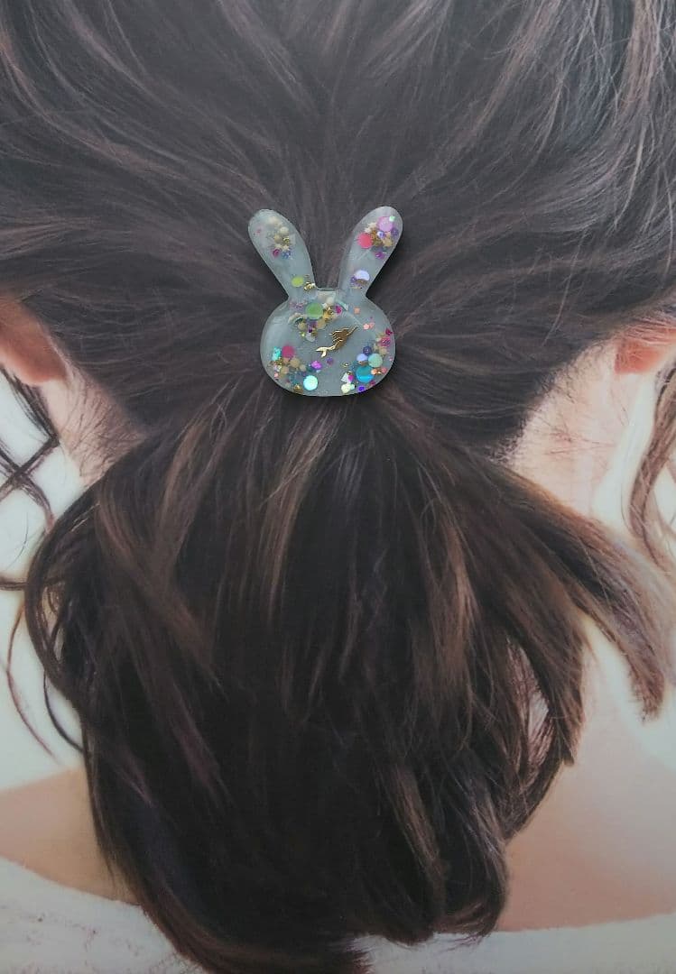 マーメイドの世界 うさぎちゃんレジンヘアゴム