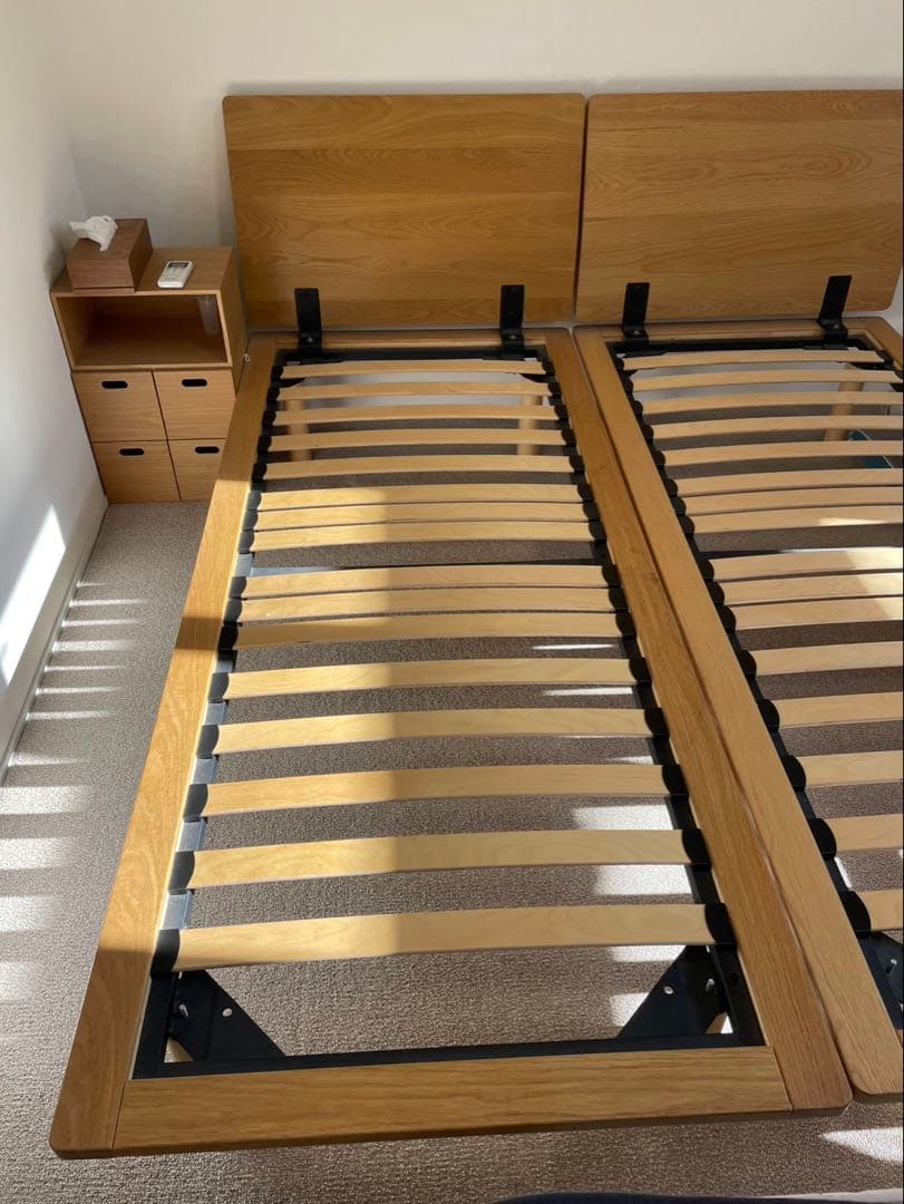 無印良品 木製ベッドフレーム セミシングル 旧タイプ