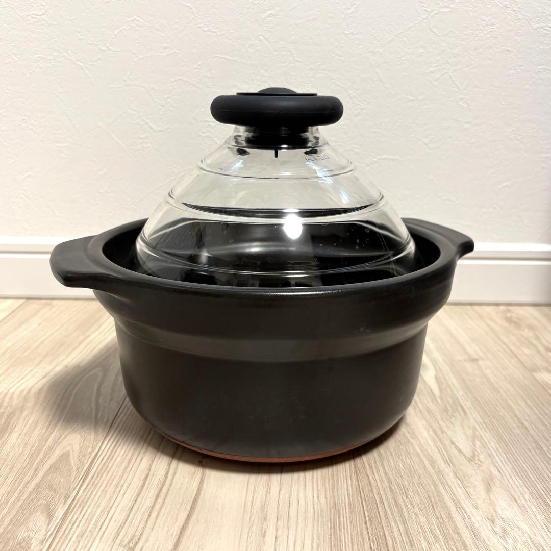 【HARIO】フタがガラスのご飯釜　2-3合