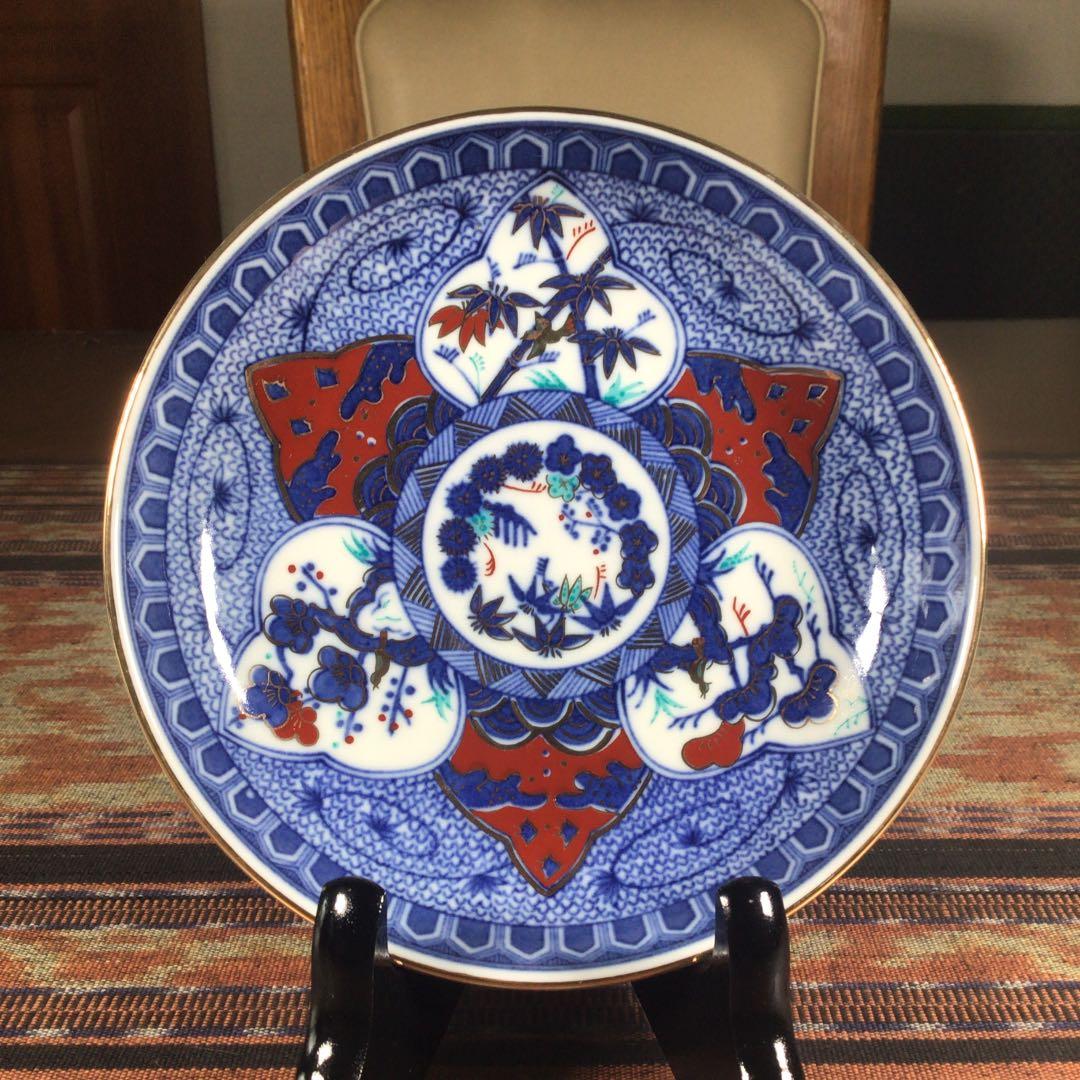 『暮らしのうー特価』　有田焼　雪峰　『染錦千鳥』　金彩　取皿　5枚