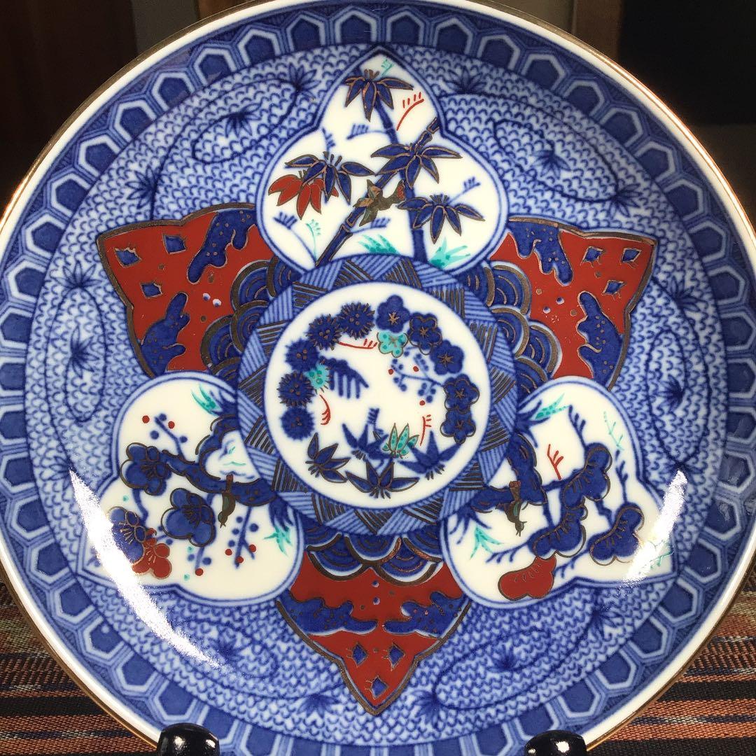 『暮らしのうー特価』　有田焼　雪峰　『染錦千鳥』　金彩　取皿　5枚