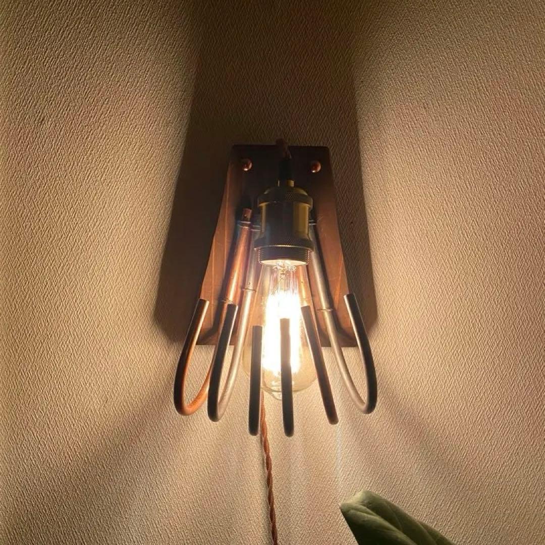 「配管シェードランプ」　アート照明　ハンドメイド　店舗什器