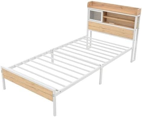 OSJ ベッドフレーム 木製 シングル シングルベッド パイプベッド ホワイト