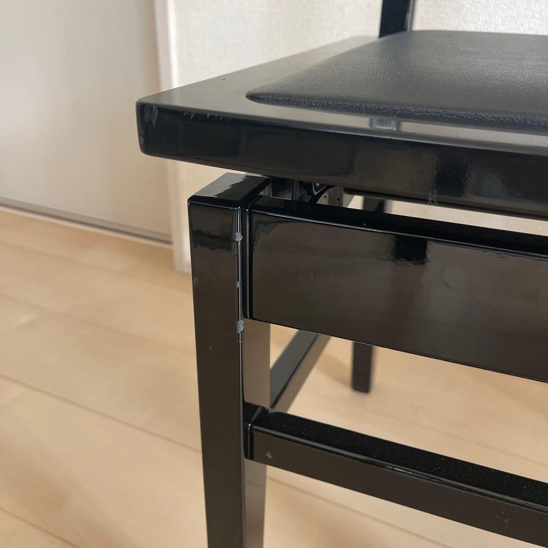 名陽木工　MEIYO トムソン椅子　背もたれ付き　ピアノ専用高低自在椅子