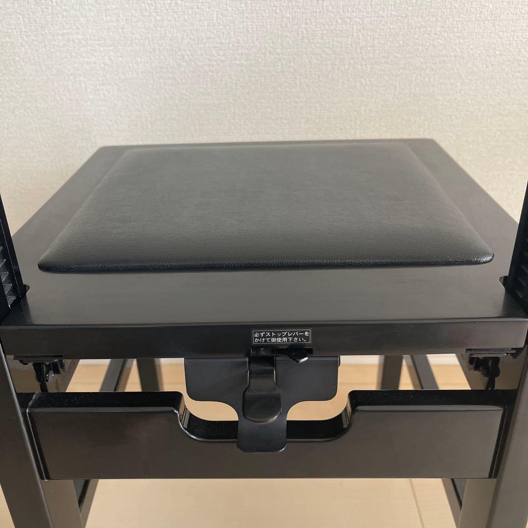 名陽木工　MEIYO トムソン椅子　背もたれ付き　ピアノ専用高低自在椅子