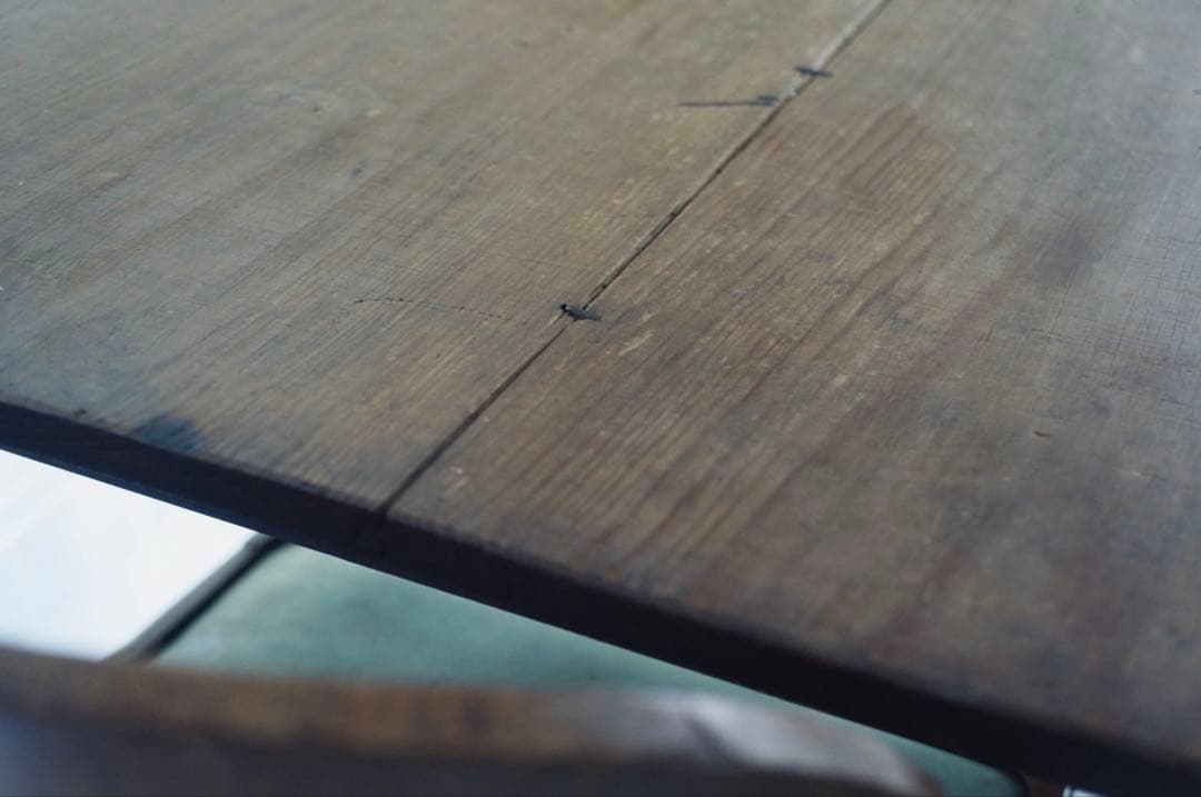 古道具 ダイニングテーブル 古才 鉄腳 リメイク 古家具