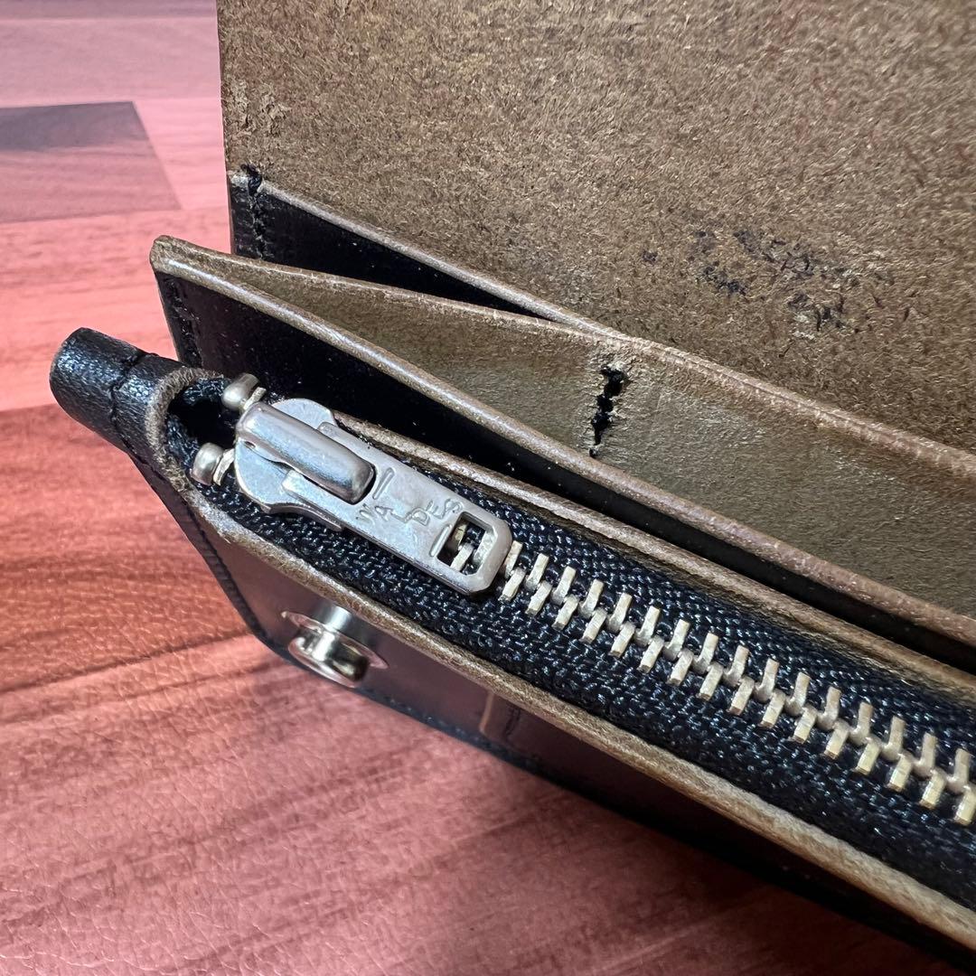 【トラッカーウォレット ロング】 3層 ホースバット シルバー　WALDES