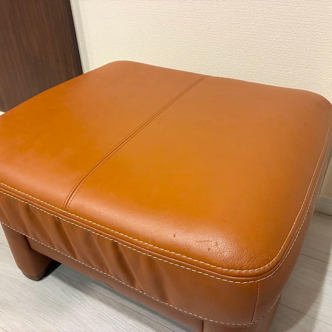 【送料込】カリモク karimoku 本革 スツール オットマン ZT73