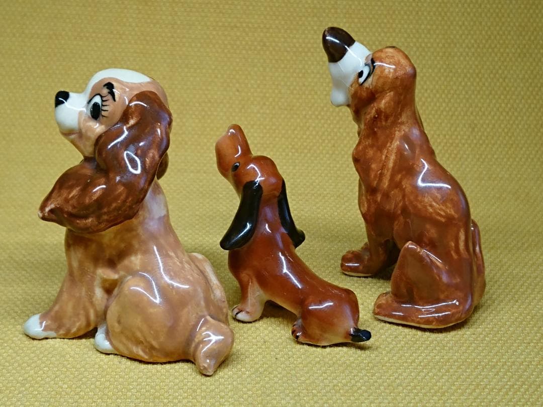 ディズニー　ビンテージ　犬　陶器　置物　インテリア　工芸品　美術品　A2987