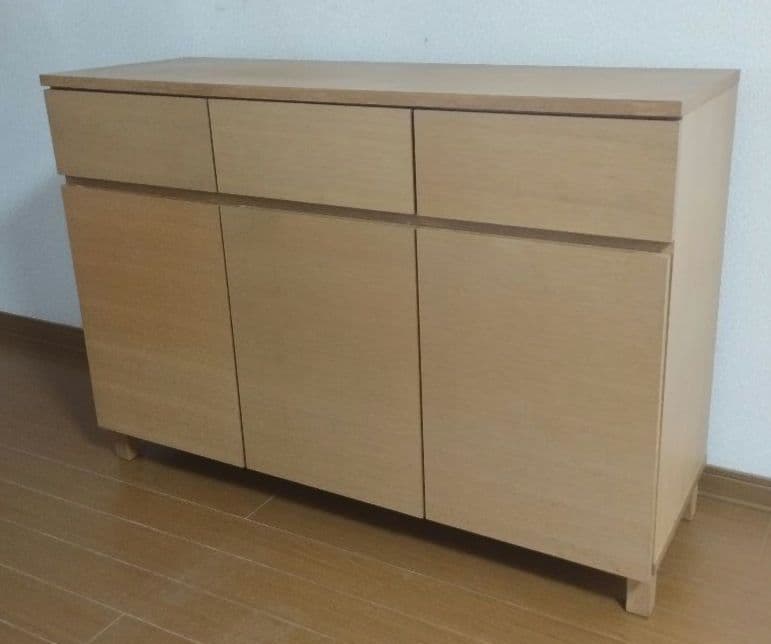 【廃盤レア】無印良品　DSP-14405-120　食器棚　キャビネット　オーク材