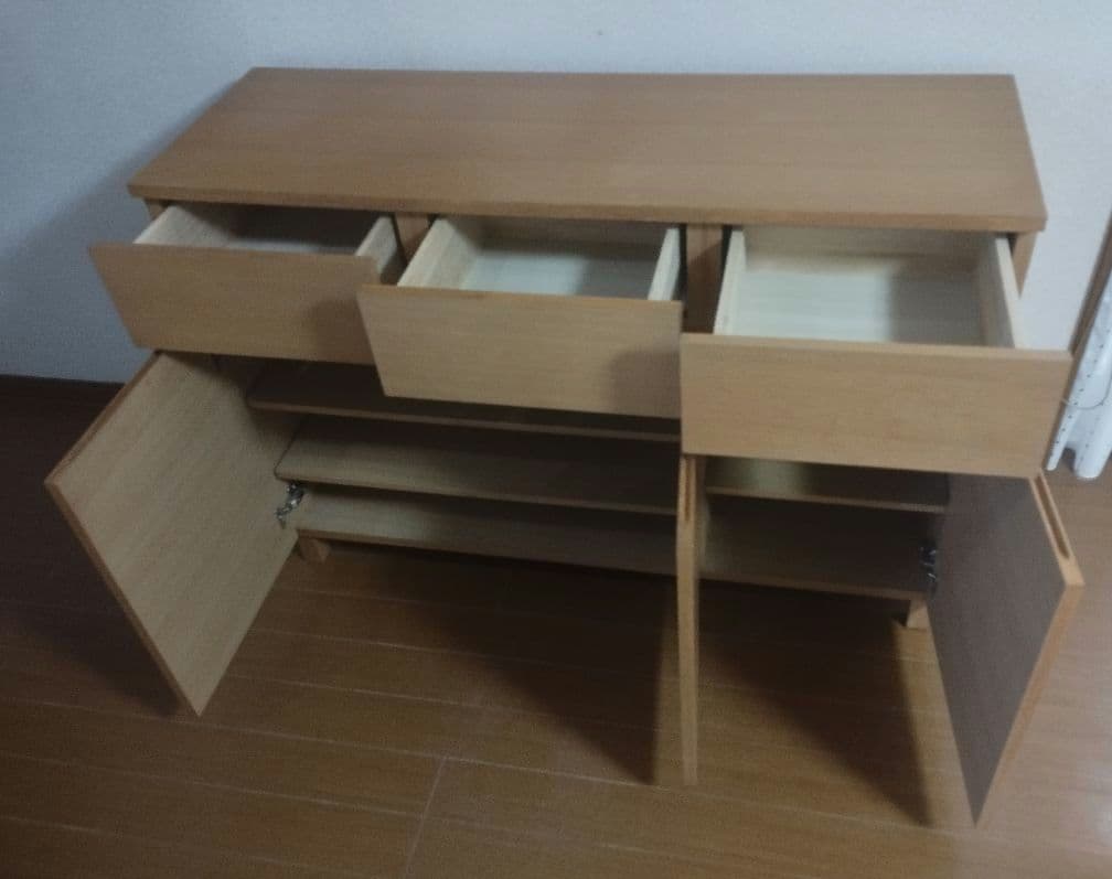 【廃盤レア】無印良品　DSP-14405-120　食器棚　キャビネット　オーク材