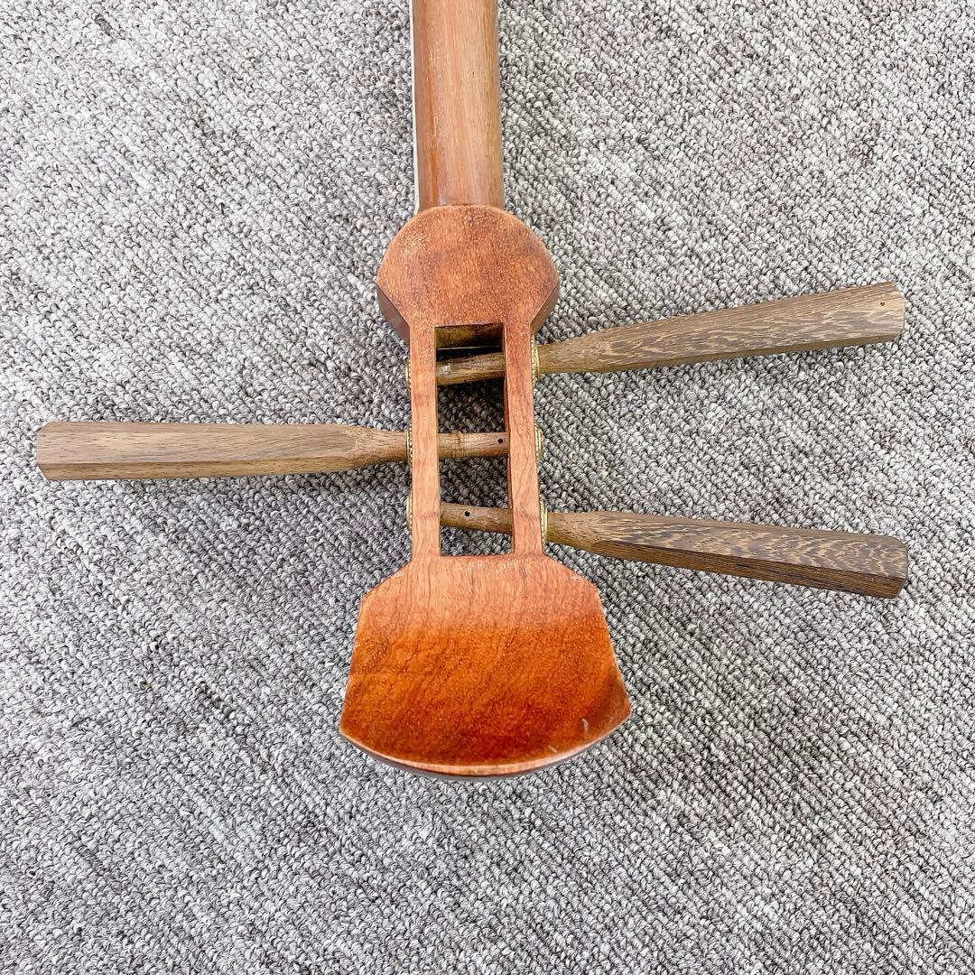 三味線　花梨　延棹　丸打胴　中棹　角胸　正寸　人工皮