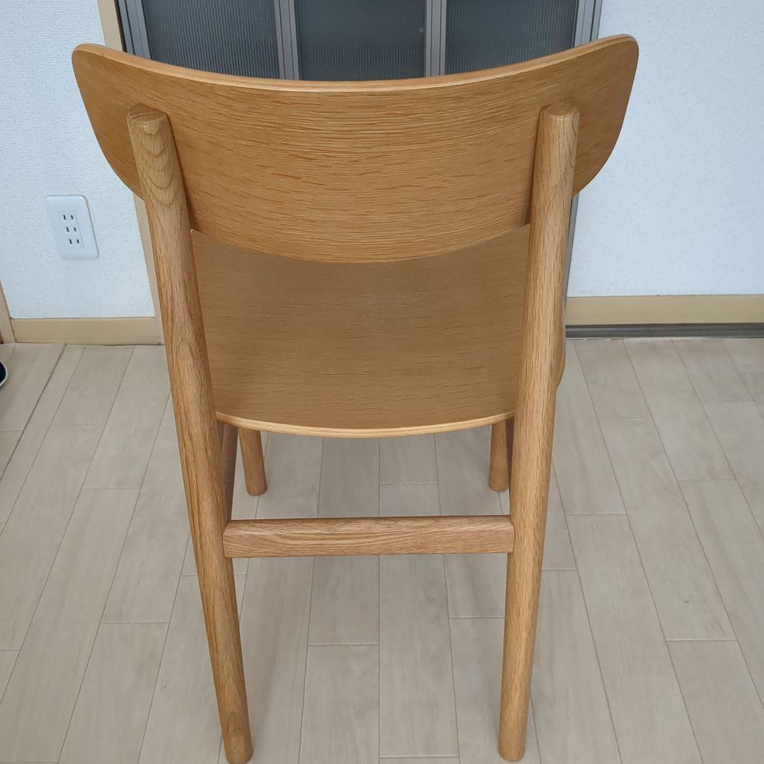 無印良品 ラウンドチェア・オーク材 幅45×奥行51×高さ77cm