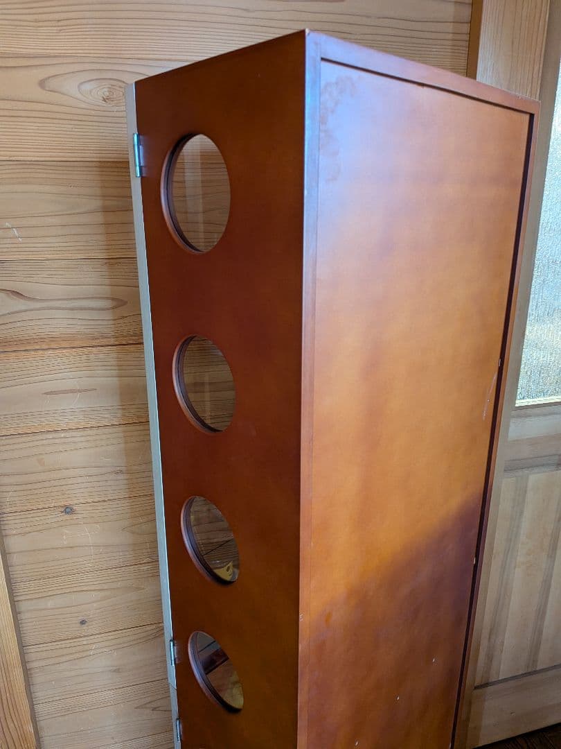 ①カルトーネ 木製 コレクションケース 塩川光明堂 飾り棚 ガラス6枚