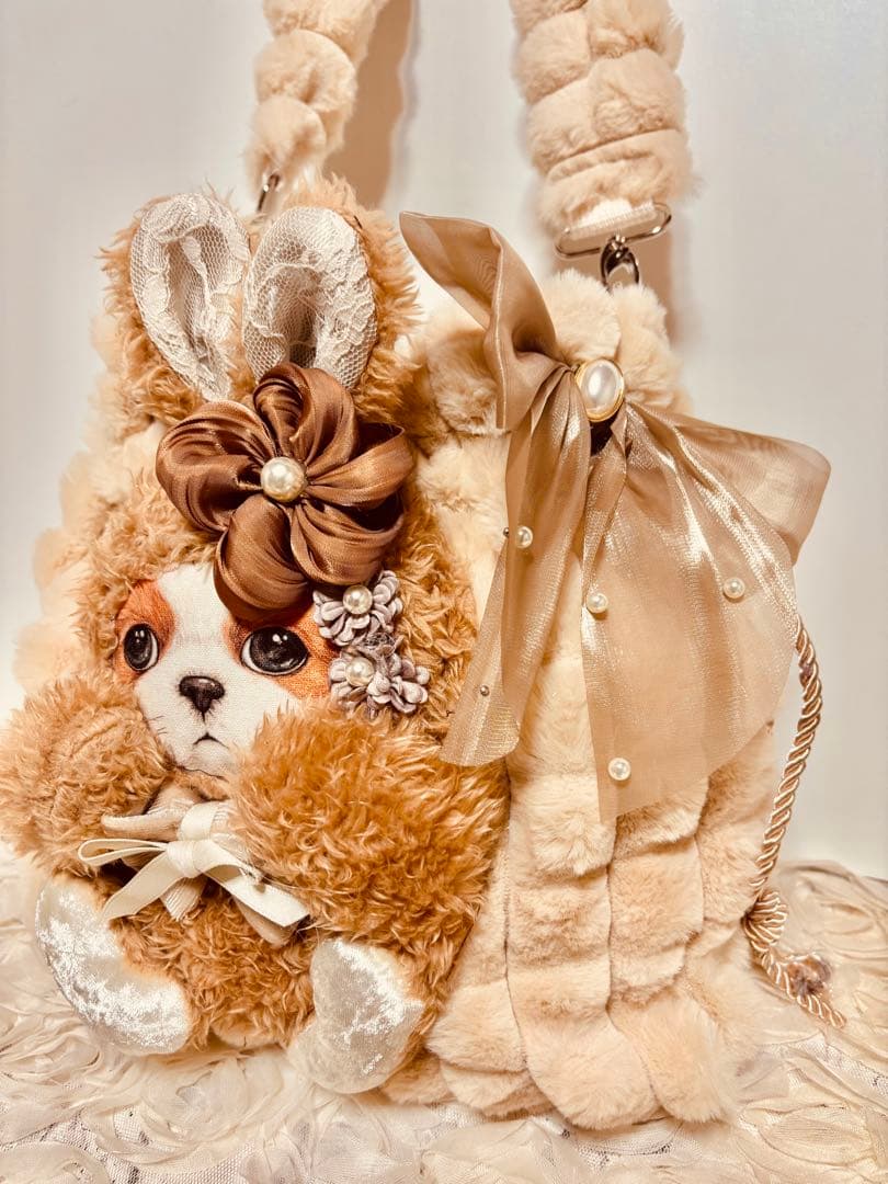 コヤンイサムチョン　巾着バッグ　肩掛けOKショルダー付き　アンコちゃん