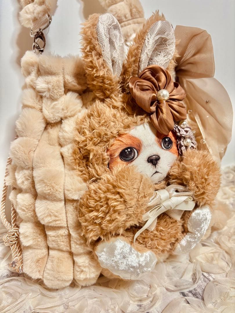 コヤンイサムチョン　巾着バッグ　肩掛けOKショルダー付き　アンコちゃん