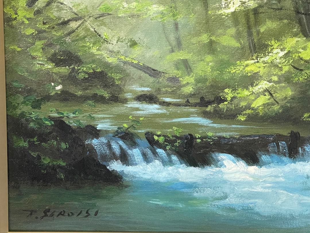 絵画　作者不詳　サイン有　油彩5号　風景画　美情景　逸品