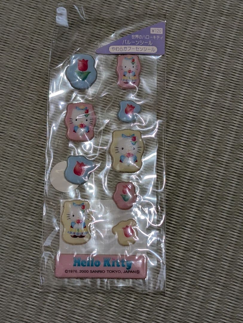 平成レトロ！希少！ハローキティ　やわらかフーセンシール　19セット