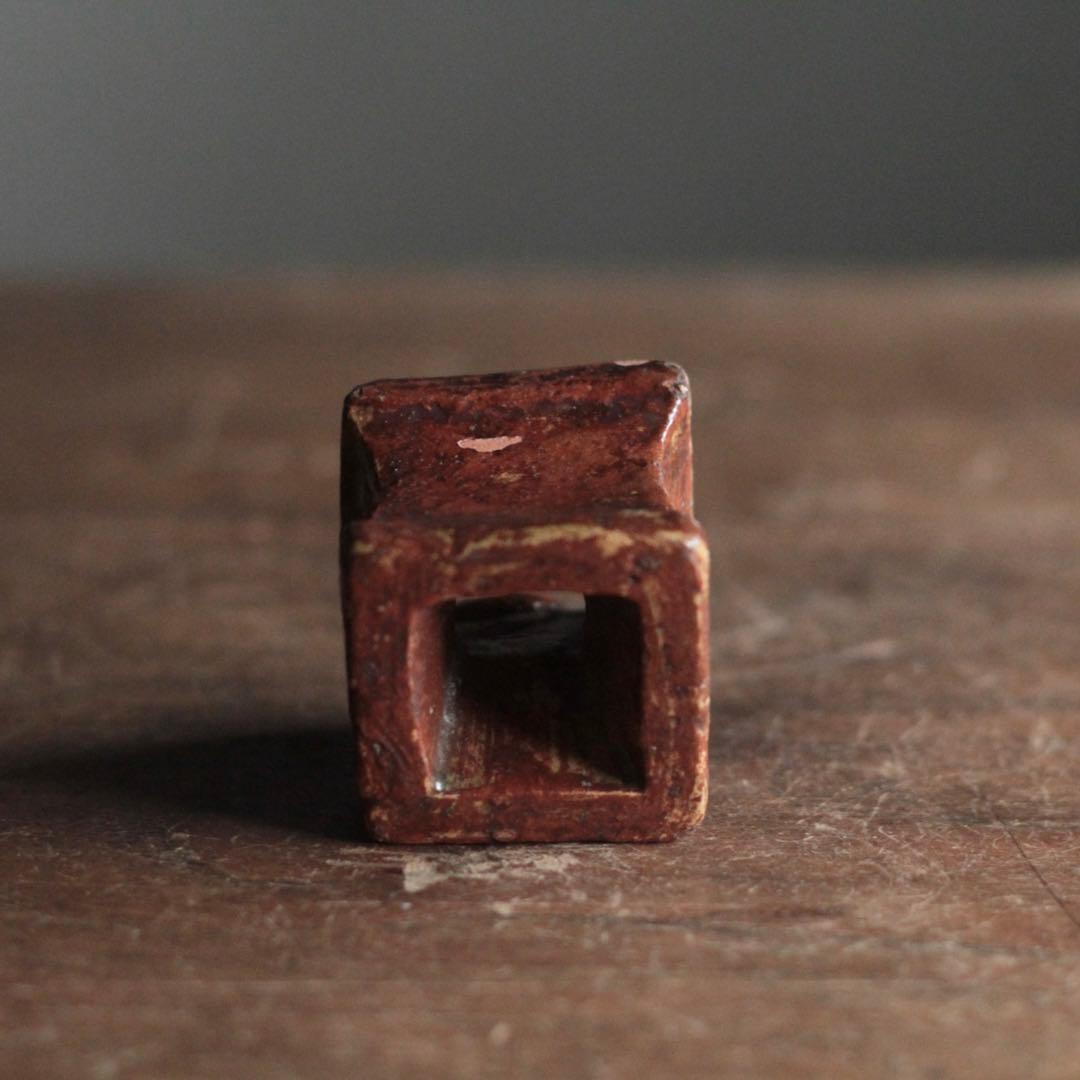 赤楽 一閑人 蓋置 茶道具 利休七種蓋置 古美術 古道具 アンティーク