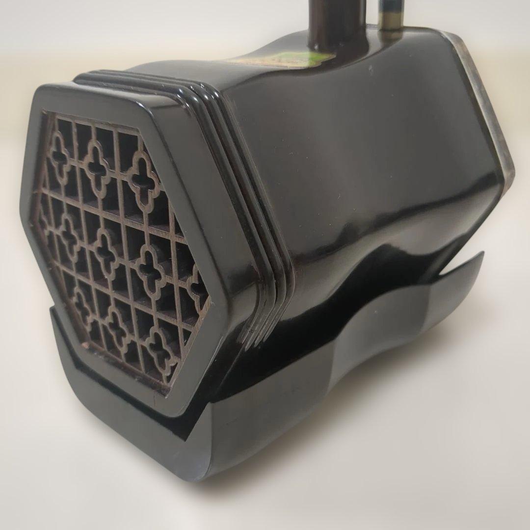 二胡　敦煌牌 上海民族楽器 ケース付き 蛇皮 弦楽器 入門用 六角筒