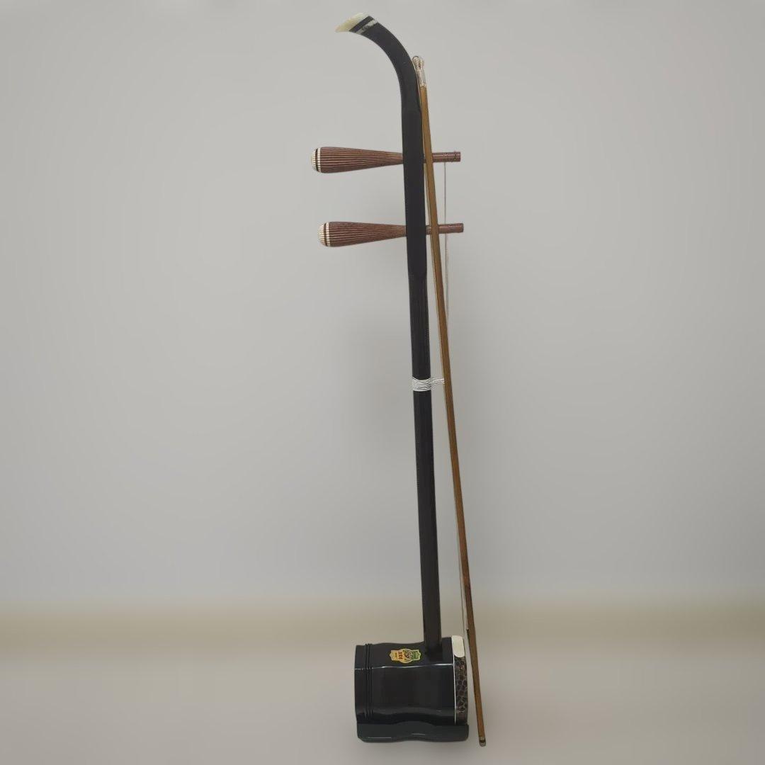 二胡　敦煌牌 上海民族楽器 ケース付き 蛇皮 弦楽器 入門用 六角筒