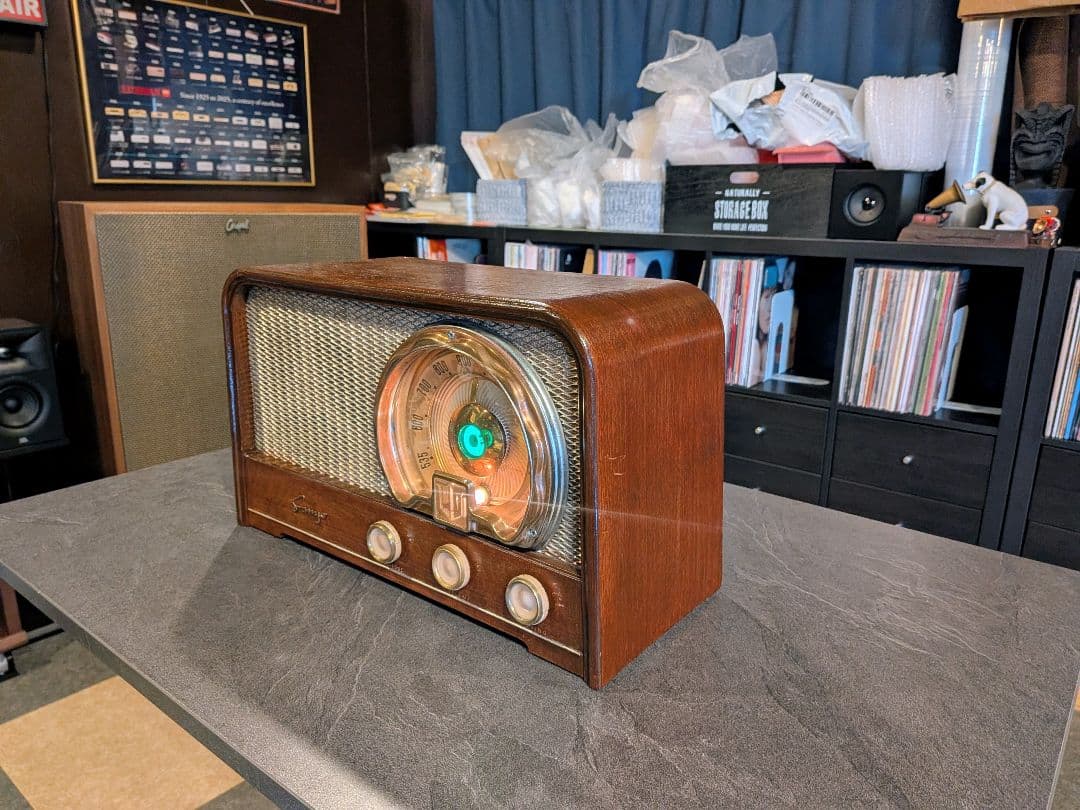 整備済 真空管ラジオ SANYO サンヨー SS-148 孔雀号 マジックアイ