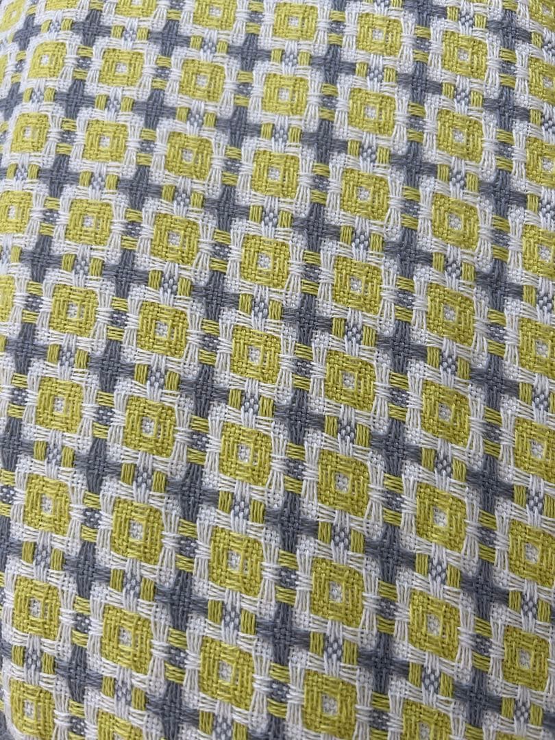 unico チェック柄カーテン（イエロー）、レースカーテン