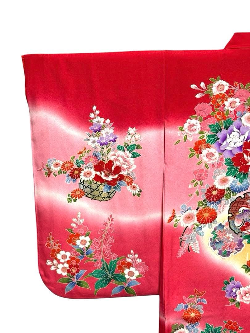 七五三　３～５歳向け　ほぼフルセット　着物、帯等小物セット　正絹