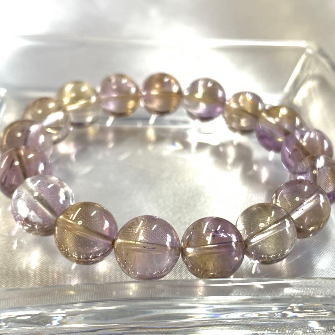 【ボリビア産】天然バイカラー アメトリン 11mm 天然石ブレスレット