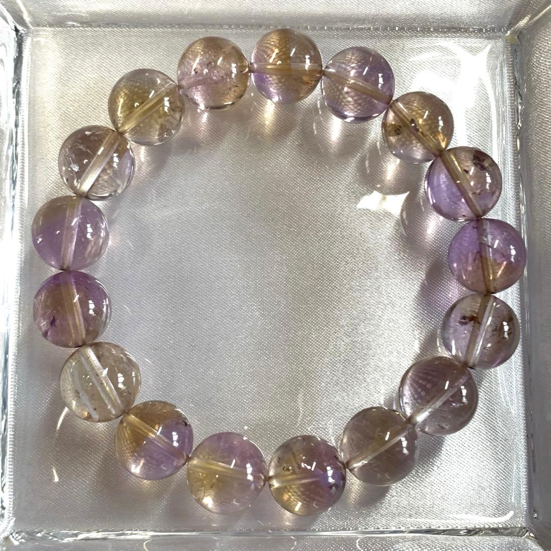 【ボリビア産】天然バイカラー アメトリン 11mm 天然石ブレスレット