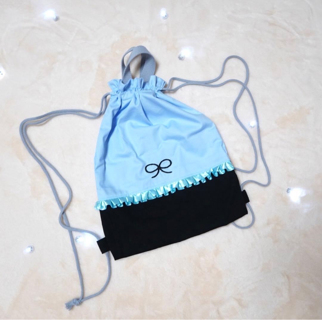 【入園入学3点セット】リボン刺繍 キルティング ブルー｜名入れ可