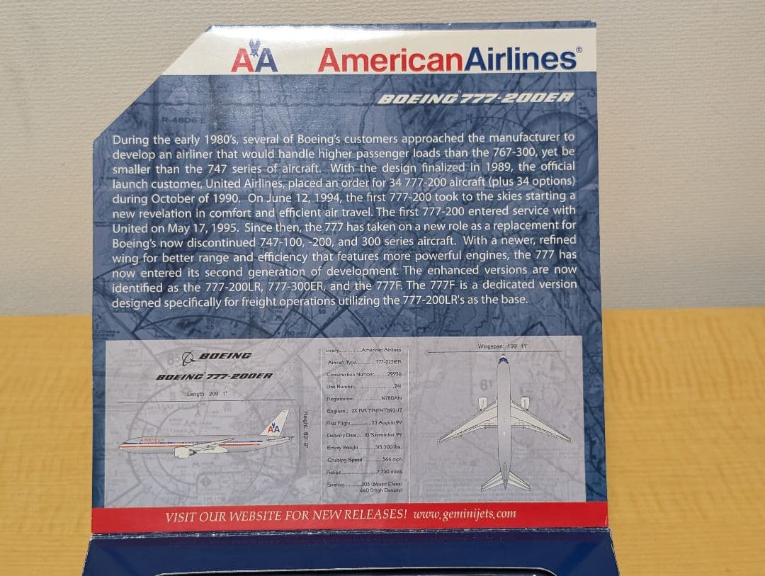 航空機・ヘリコプター American Airlines B777-200ER 1:400