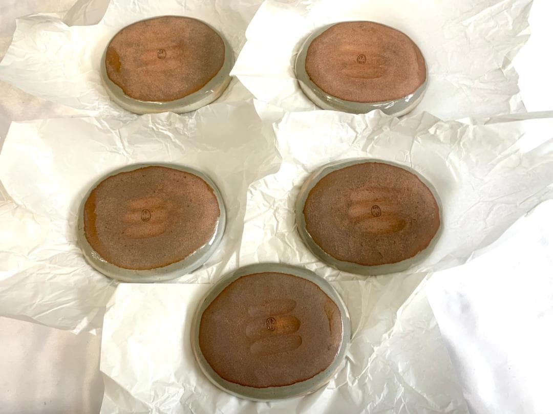 Df616 清水焼 四季草花 お皿 5枚 小判皿揃 小皿 花柄 和柄 食器