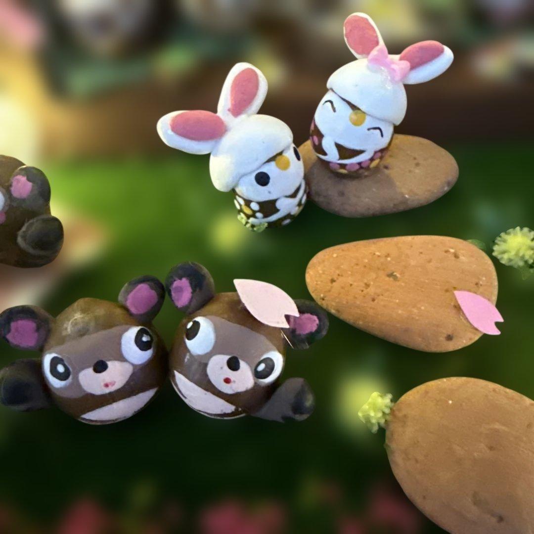 どんぐりアート♡春らんまん皆んなで仲良くお花見BIGオブジェ　一点物♡