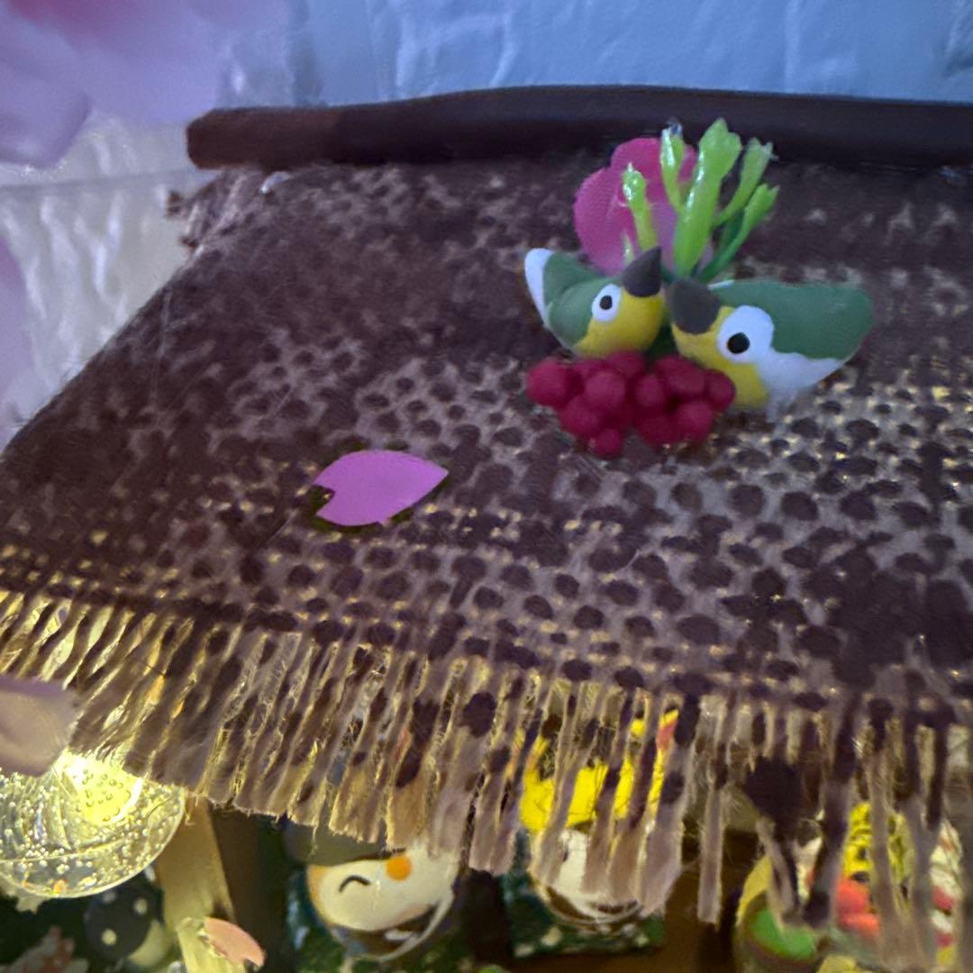 どんぐりアート♡春らんまん皆んなで仲良くお花見BIGオブジェ　一点物♡