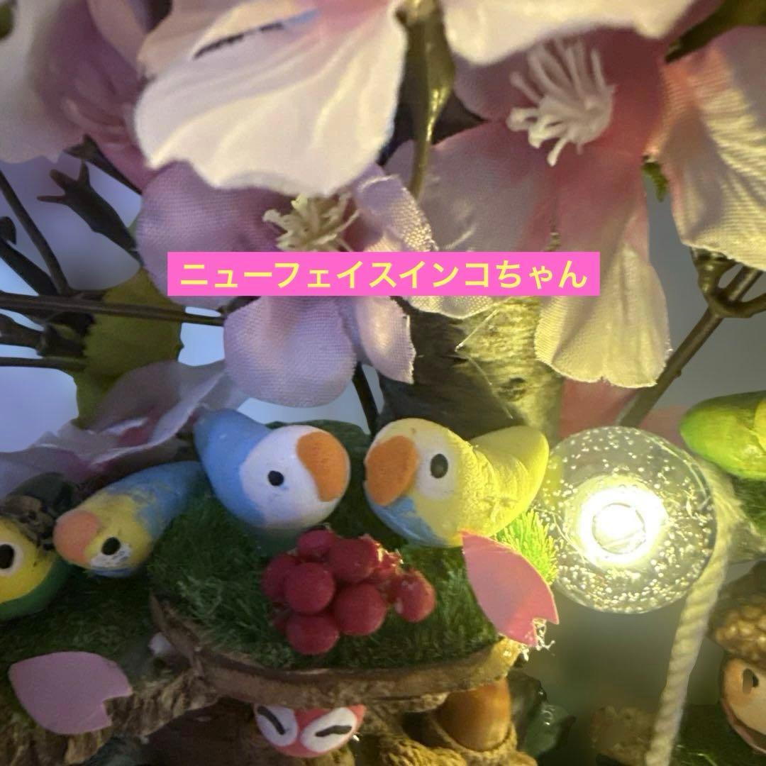 どんぐりアート♡春らんまん皆んなで仲良くお花見BIGオブジェ　一点物♡