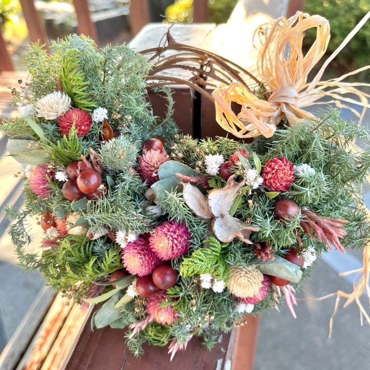 クリスマスリース　お正月リース　杉リース　冬リース