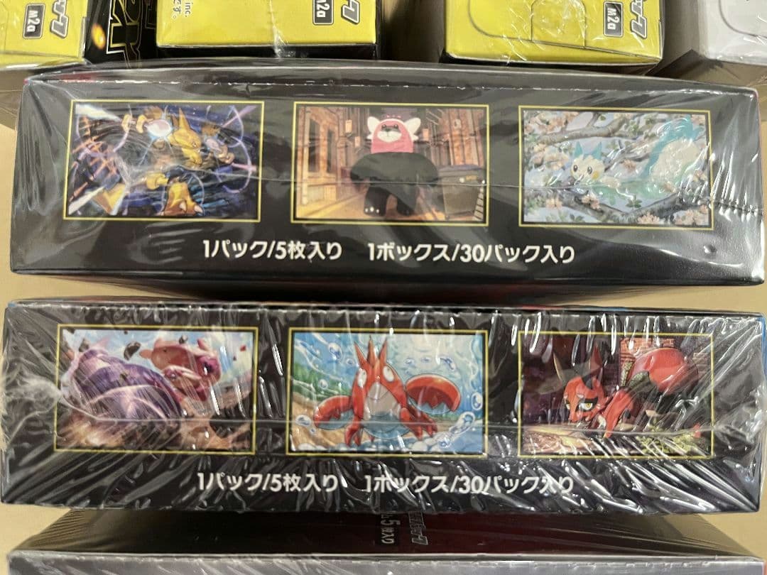 【新品未開封シュリンク有り】 ポケモンカード5種類、計7箱