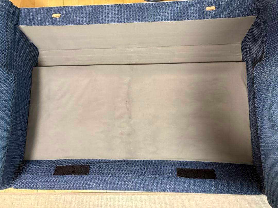 ニトリ 2人掛け 布張りソファ NポケットA12 ブルー 清掃洗濯済 送料込み