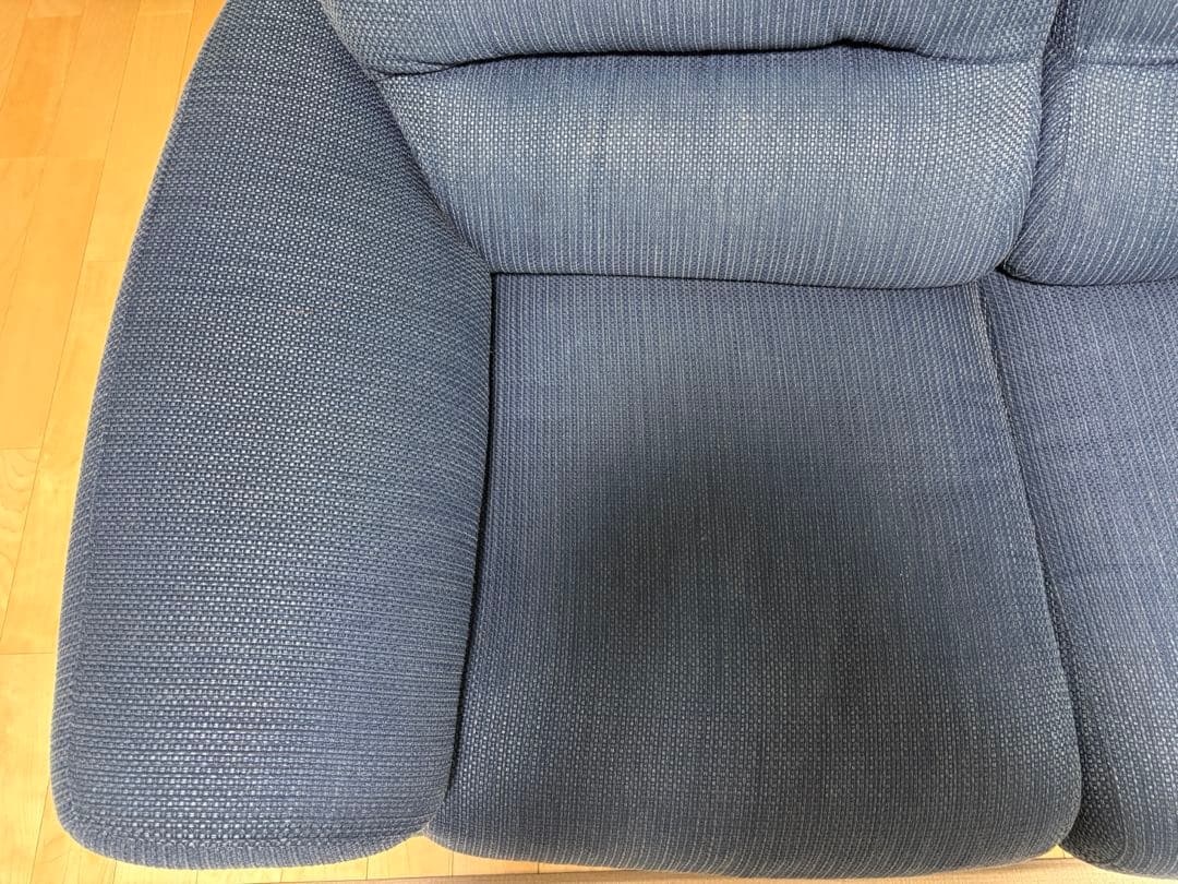 ニトリ 2人掛け 布張りソファ NポケットA12 ブルー 清掃洗濯済 送料込み