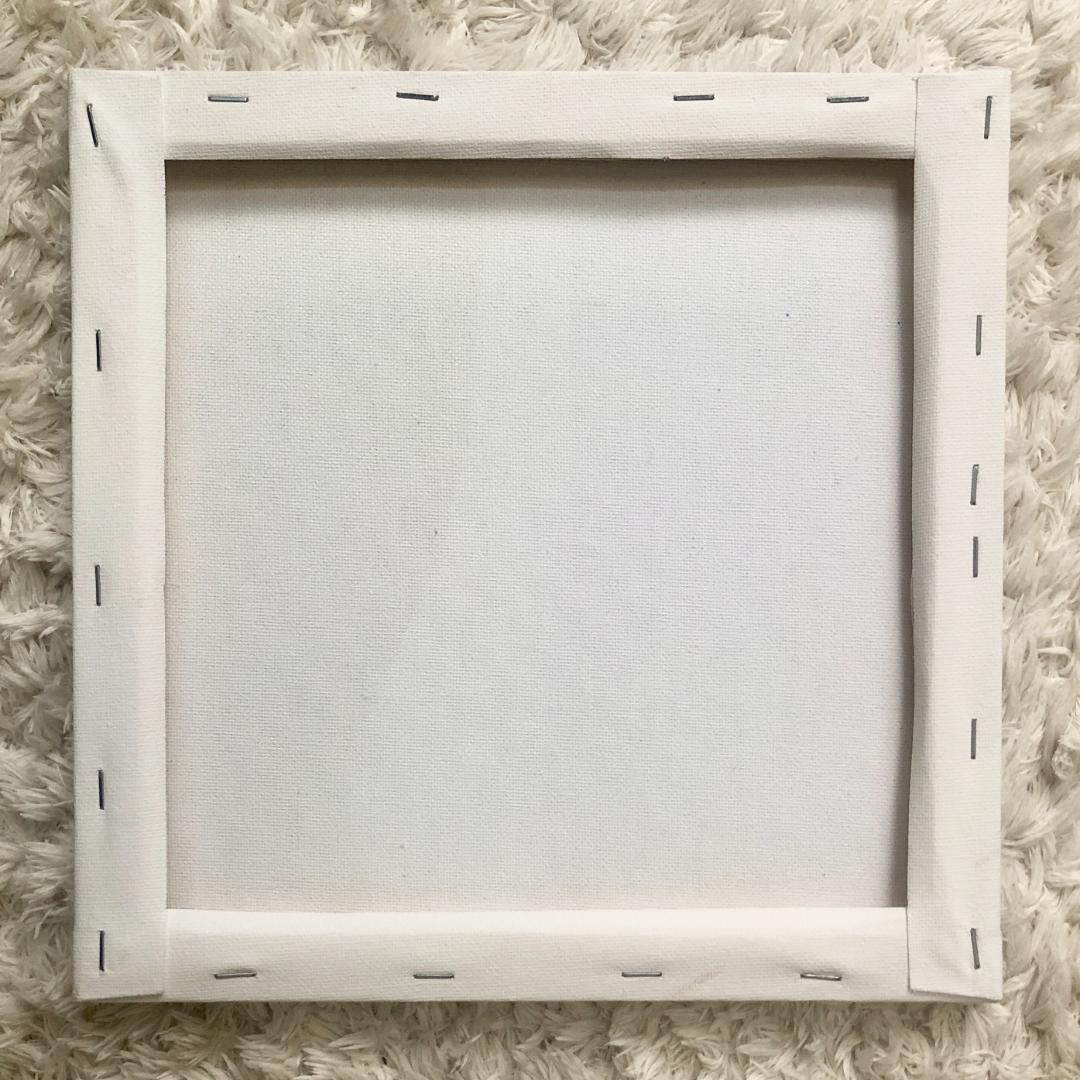 アクリル画　原画　「冬の晴れた日」　25cm角　キャンバス