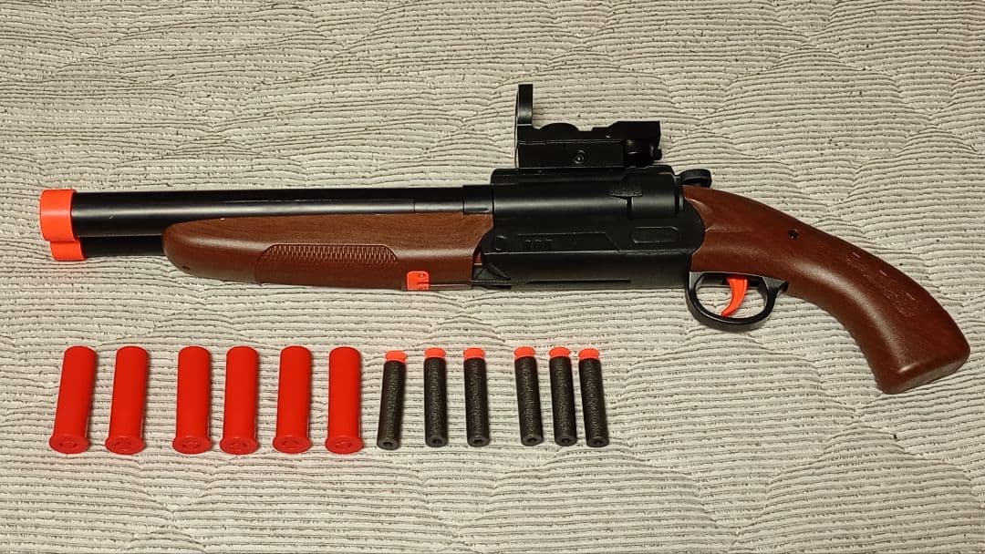 ダブルショットスター トイガン エアガン スポンジ吸盤弾 排莢式 ショットガン