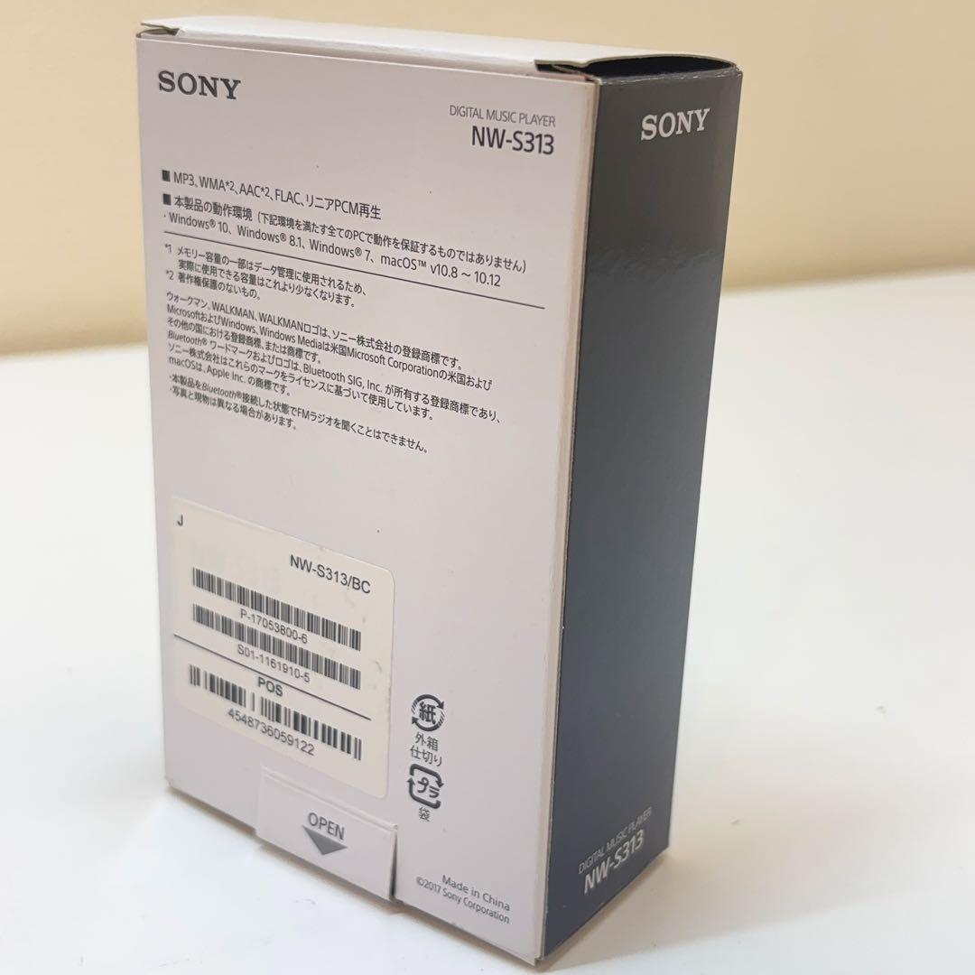 美品 SONY WALKMAN NW-S313 ブラック 付属品完備 4GB
